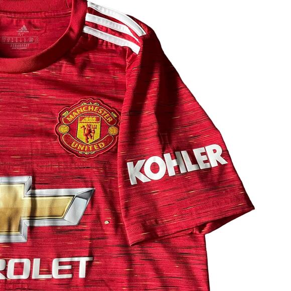 Manchester United Jersey Men's Size Medium Red Adidas Athletic Soccer 540 - Picture 5 of 15